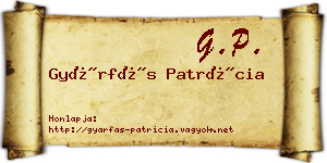 Gyárfás Patrícia névjegykártya